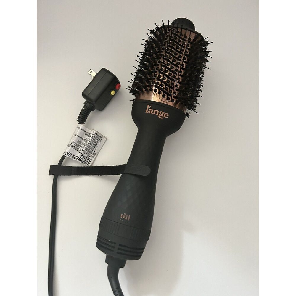 L'ange AB0317 2 in 1 Volumizing Brush Hair Dryer 2.5" Black Lange EUC Rose Gold